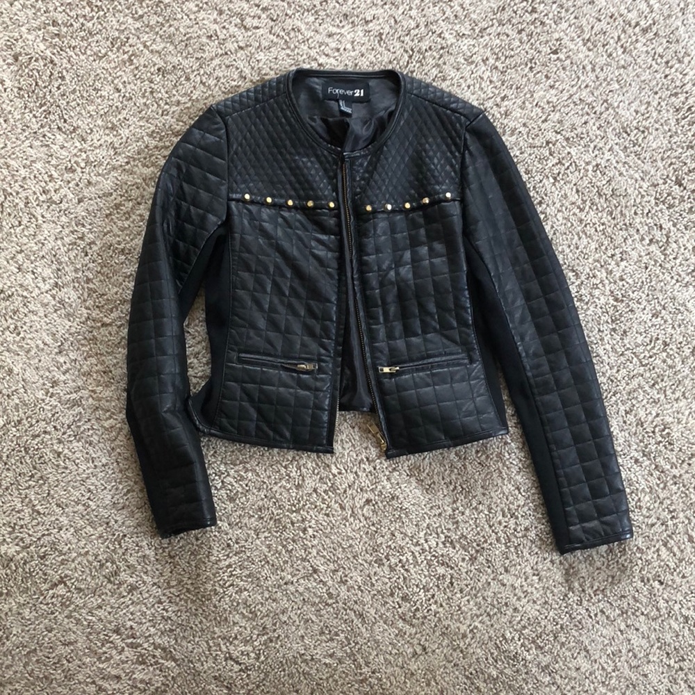 Faux leather jacket